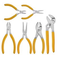 Jeu de 5 pinces multifonctionnelles avec monteur de lignes Pince coupante à long bec Pince à joint coulissant pour outils à main de réparation à domicile