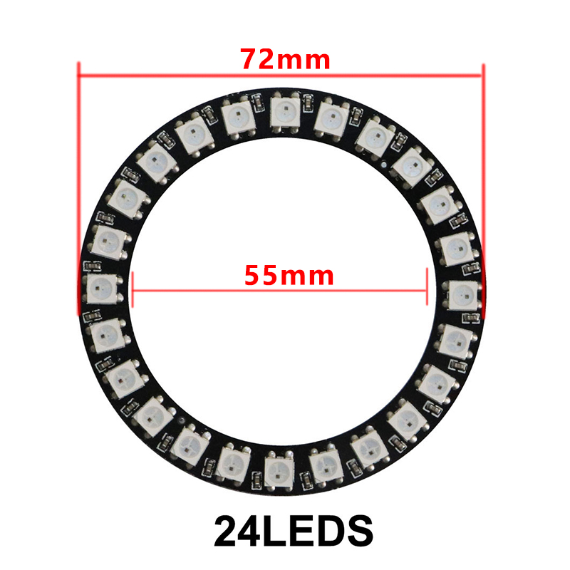 24 LEDs-Noir