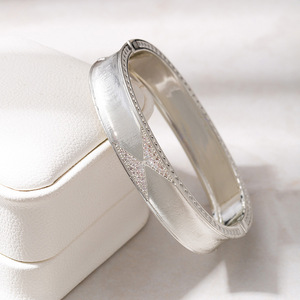 Square Bangle <b>Bracelet</b> Gold And Silver <b>Copper</b> Alloy Geometry Star Pattern Unisex Jewelry Gift - Product Image 3