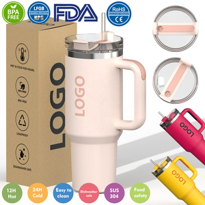 Vaso Térmico de Acero Inoxidable de 40oz con Logotipo Personalizado, Asa y Pajita, Apto <span class=keywords><strong>para</strong></span> Lavavajillas, <span class=keywords><strong>para</strong></span> Gimnasio, Viajes y Senderismo - Product Image 1