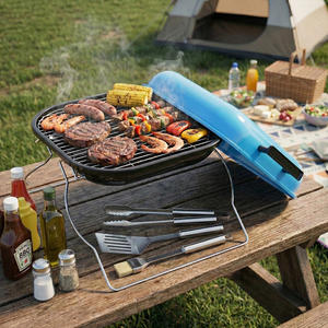 Parrilla Portátil de Carbón para Asar |   Ahumador de Barbacoa Plegable de Sobremesa para Acampar y Hacer Picnic al Aire Libre - Product Image 6
