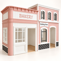 Comptoir de présentation en bois sur mesure pour boulangerie, mobilier d'intérieur, design de magasin de détail, maison de jeu pour enfants pour aire de jeux