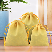 Pochette en velours à bord doré, sac cadeau pour bijoux, emballage de bijoux, sac porte-bonheur en velours brocart doré antique pour bracelets