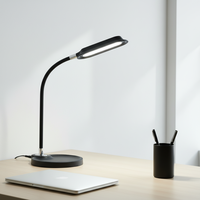 Lampe de bureau moderne pour bureaux et chambres, en ABS, simple, 3 températures de couleur, à intensité tactile réglable, portable, avec plateau de base flexible