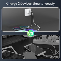 Chargeur rapide GaN 45W TKT, nouvelle génération, PD QC4.0, protection OTP OVP pour ordinateur portable, adaptateur A+C, prise intelligente, produits électroniques pour smartphone