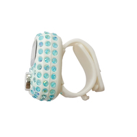 Compteur numérique Tasbih, compteur de doigt, compteur de Tasbeeh Zikrmatic pour musulmans, avec cristal, cadeau islamique pour mariage et Aïd