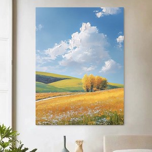 Hand Painted Oil <b>Painting</b> Landscape Modern Home Decor Wall Art <b>For</b> Living Room Entrance Hall 100% Handmade No <b>Frame</b> - Product Image 4