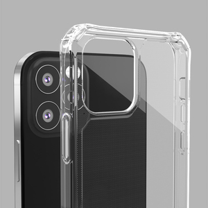 Per Apple <span class=keywords><strong>iPhone</strong></span> <span class=keywords><strong>12</strong></span> 13 14 15 16 17 Pro Max: Cover Trasparente in TPU con <span class=keywords><strong>Bumper</strong></span> e Set Protezione Schermo in Vetro Temperato 3D - Product Image 3
