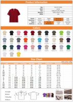 Kaos Katun Sisir 100% Berkualitas Tinggi 230g Harga Pabrik Produsen Sablon Logo Custom Kaos Polos Unisex Wanita Pria