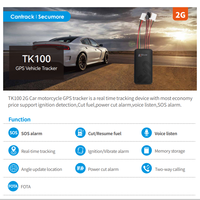 Monitor de Escucha Remota TK100 GPS para Automóvil, Rastreador GPS para Vehículo
