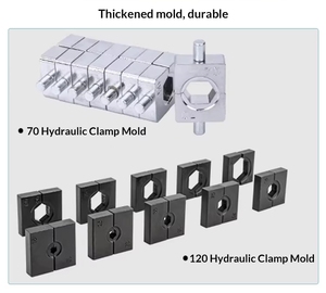 Pince à sertir les batteries sans fil 4-70/10-240 18V 6.0Ah 60KN en acier allié hydraulique, course de 12mm, temps de sertissage 2-3s, <span class=keywords><strong>pour</strong></span> câbles Al Cu - Product Image 6