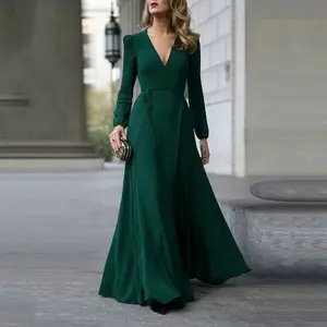 Women Clothing Wholesale Long sleeve Maxi Dress Dinner Party Wedding Gown Ball Gown Ball Gown