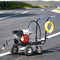 Machine de marquage routier à peinture froide à poussée manuelle, très vendue, avec moteur diesel, vente directe usine