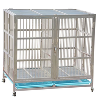 Cage pour chien de grande taille, robuste, 36-55 pouces, en acier haute résistance, facile à installer, cage pour animaux de compagnie