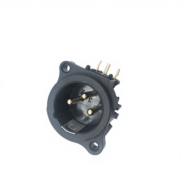 Automotive Customized Copper Cable Cannon Head Connector XLR Three Core Male Socket Adapter with Nylon ABS Housing IP66 Rated