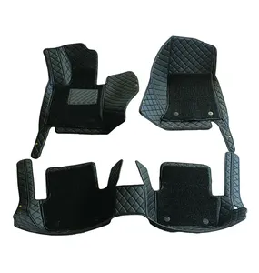 3D Car Mat 100% Fitment Interior Accessories Luxury PU Leather Custom 4 Pieces Rubber Carpet Mat Cover Car Floor Mats