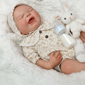 Poupée <span class=keywords><strong>Reborn</strong></span> Cutties en silicone platine intégral, poupée bébé de 18 pouces - Product Image 4