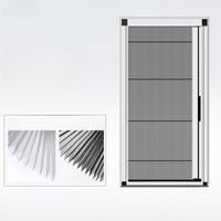 Moustiquaire imperméable, moustiquaire plissée, porte coulissante télescopique, écran de fenêtre, porte, démontage et lavage, écran de fenêtre pliable