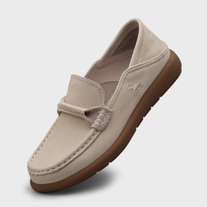 Mocassins confortables pour femmes, style britannique, en cuir véritable, à enfiler, plats, imperméables et respirants, toutes saisons - Product Image 3