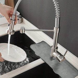 Protector de Salpicaduras de Silicona para Grifo de Fregadero, Juego de 2, Color Gris, Protector de Salpicaduras de Agua para Fregadero, 2022 - Product Image 3