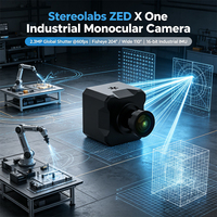 Caméra monoculaire industrielle Stereolabs ZED X One 2,3MP Obturateur global 60fps Fisheye 204 Wide 110 Noir