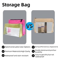 Trousse de maquillage transparente en PVC, trousse de toilette, trousse de voyage polyvalente, grande capacité, organisateur anti-poussière, sac de rangement transparent