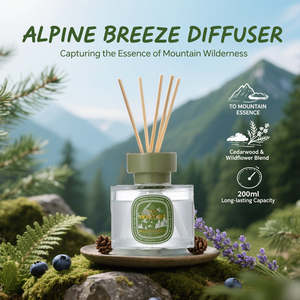 À la montagne aromathérapie coffret cadeau luxe décalcomanie roseau diffuseur parfum huile essentielle maison Festival diffuseurs floraux - Product Image 5