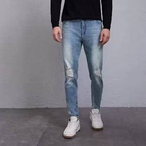 Stock di <span class=keywords><strong>Abbigliamento</strong></span> Jeans da Uomo alla Moda Blu Scuro in Materiale Elasticizzato Pronto per la Vendita <span class=keywords><strong>Abbigliamento</strong></span> di Marca Beyond all'Ingrosso - Product Image 1
