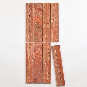 กระเบื้องหุ้มผนังลายหินอ่อนสีแดงสำหรับตกแต่งภายนอกและภายใน - Product Image 4