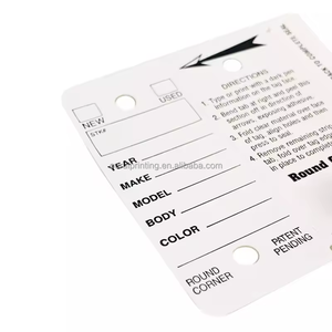 Poly <span class=keywords><strong>tag</strong></span> Key Tags với vòng trắng 250 đếm và 2 tốt điểm bút ô tô Đại lý thẻ - Product Image 6