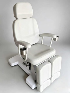 Sillón de Pedicura Manual con Reposapiés Dividido, Portavasos y Reclinación Ajustable para Salón de Uñas y Spa de Pies - Product Image 4