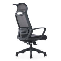 Chaise de bureau de direction ergonomique en maille avec dossier haut réglable et appui-tête, logo personnalisé
