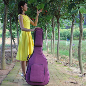 Vente en gros directe K8 haute qualité coton lin Folk <span class=keywords><strong>guitare</strong></span> sac à dos Extra épais 25mm pour orgue électronique broderie impression Logo - Product Image 5