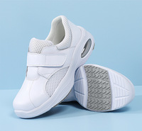 Chaussures d'été respirantes blanches à semelle souple avec fermeture auto-agrippante, anti-odeur, médicales, fines, polyvalentes, à coussin d'air, baskets pour femmes