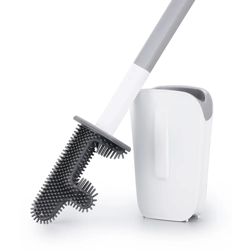 Soft Bristle Cheap Plastic Toilet Cleaning Toilet Brush New Design Silicon Toilet Brush With Holder