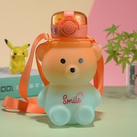 Ours dégradé 1000ml Kawaii mignon portable pour enfants Sports de plein air bouteille d'eau pour l'école des enfants Vente en gros OEM