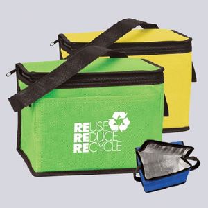 6 Pack Wine Bottle Non Woven Insulated Thermal Cooler Carrier Bag Cooler Bag with Zipper Closure - Product Image 2