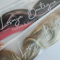 Bolsa de Embalaje de PVC con Logotipo Personalizado en Oferta, Bolsa con Cierre para Trenzas de Cabello, Bolsa con Cierre Hermético para Extensiones de Cabello, Pelucas, Bolsa de Plástico con Cierre Hermético