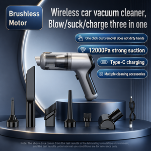 <span class=keywords><strong>Aspirateur</strong></span> de voiture <span class=keywords><strong>sans</strong></span> <span class=keywords><strong>fil</strong></span> portatif 12000Pa haute puissance avec filtre HEPA, réservoir de poussière de 160 ml, aspiration/soufflage 2-en-1 pour voiture, maison, bureau - Product Image 1