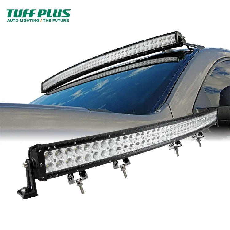 Tuff Plus wholesale waterproof car roof truck 4x4 off road single led light bar lightbar led offroad led curved light bar