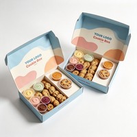 Boîte en papier alimentaire biodégradable de haute qualité, personnalisable, en gros, pour biscuits, beignets, chocolat, pain, desserts, en-cas