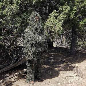 Combinaison de camouflage AUSCAMOTEK Ghillie pour la chasse, vert, homme, 100% polyester tissé, en stock - Product Image 6