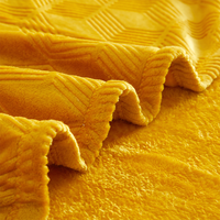 Ventes en gros de couvertures en polaire en coton gaufré personnalisé, 100% polyester, couvertures épaisses en polyester