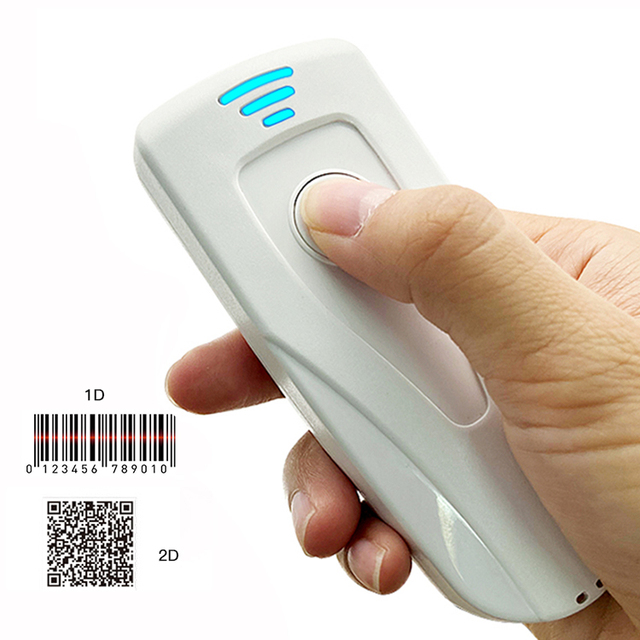 Edoo Factory Portable Barcode Reader 1d 2d Wireless BT 2.4g Barcode Scanner For Supermarket Retail Store