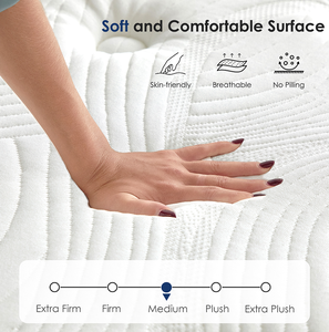 Queen Size Foam <b>Mattress</b> 12 Inch Individually Pocketed Innerspring Medium Firm Bedroom Home Furniture - Product Image 4