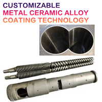 Vis et cylindre coniques à double extrudeur haute capacité pour ligne d'extrusion de portes creuses en PVC/WPC (bois-plastique), Caco3 100-200 Phr - 92/188