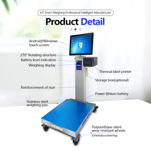 स्मार्ट प्लेटफॉर्म प्रिंट लेबल स्केल बड़ी बैटरी चल 0em विंडोज़/एंड्रॉइड सुपरमार्केट सॉर्टिंग सब्जियां वजन वाले स्केल - Product Image 5