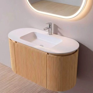 Évier monobloc en résine sans soudure, lavabo moderne et élégant pour l'approvisionnement par contrat - Product Image 5