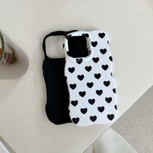 2-in-1 TPU + PC Trái Tim Dễ thương thiết kế Matte kết thúc cảm ứng thoải mái Slim trở lại bìa cho 13 14 15 16 Pro sóng cạnh điện thoại di động trường hợp - Product Image 6