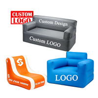Sublimationsbedrucktes Aufblasbares Sofa Luftdichter Luftsessel mit Waschbarem Spannstoff-Bezug für Messen und Events